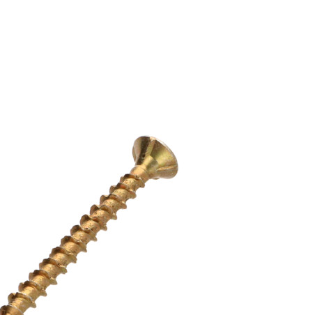 1 x TEKOR skruer trØ og spØnplader forsænket hoved Pozi PZ8 5X50 Fuld trÃ¥d spids anti-kløvning type 17 cut gul zink