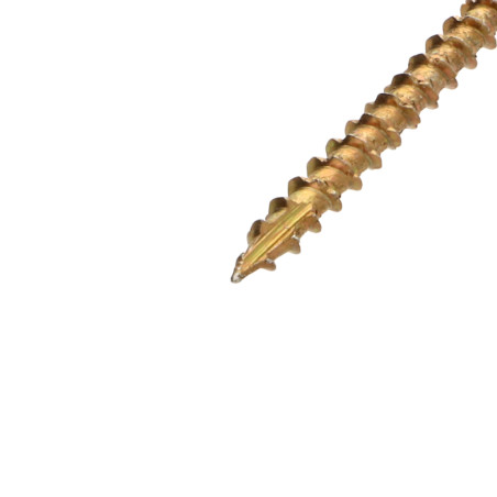 1 x TEKOR skruer trØ og spØnplader forsænket hoved Pozi PZ8 5X50 Fuld trÃ¥d spids anti-kløvning type 17 cut gul zink