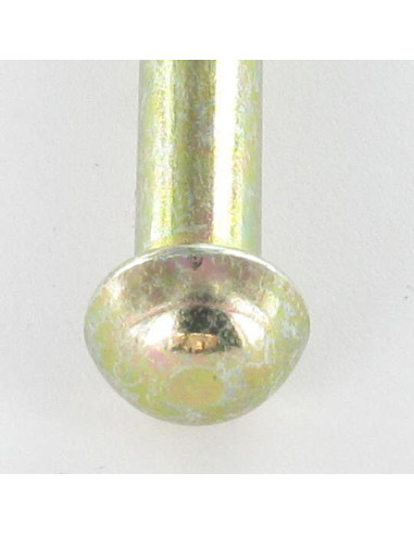 1 x Massiv nitte rundt hoved 3,5X11,5 gul zink