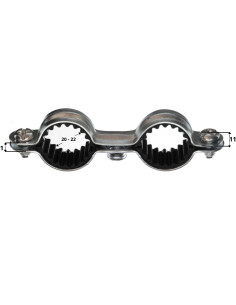 Dobbelt lydisolerende fastgørelseskrave M7X150 diameter... 2