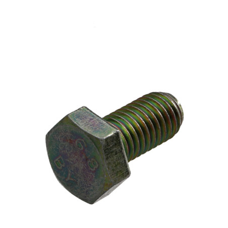 1 x Vis m-hastighed Sekskantet hoved M8X10 Klasse 6.8 gul zink