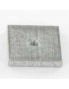 Firkantmøtrik M4 24X24X4 Aluminium