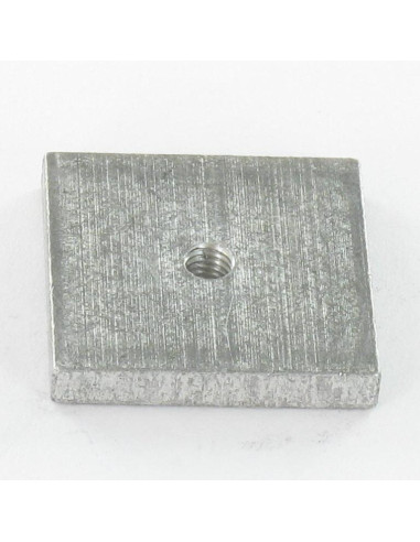 1 x Firkantmøtrik M4 24X24X4 Aluminium