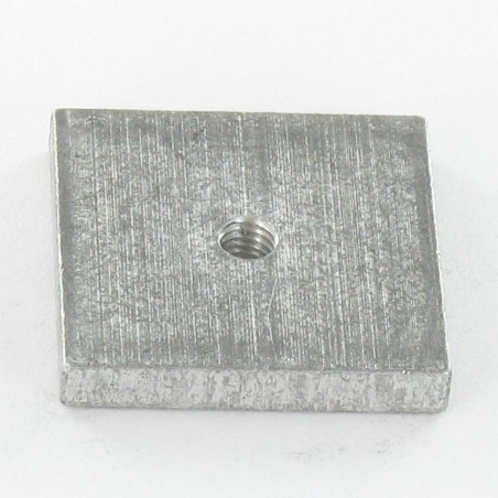 1 x Firkantmøtrik M4 24X24X4 Aluminium