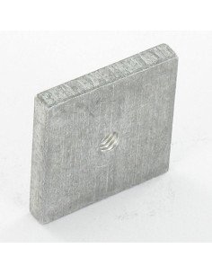 Firkantmøtrik M4 24X24X4 Aluminium 2