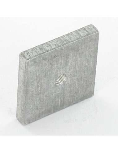 1 x Firkantmøtrik M4 24X24X4 Aluminium