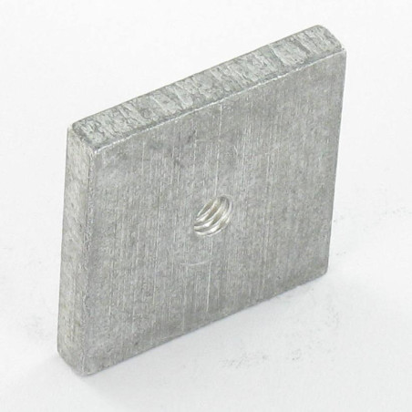 1 x Firkantmøtrik M4 24X24X4 Aluminium