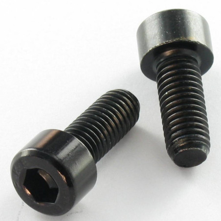 1 x Vis m-hastighed Fatningshoved M4X8 Fuld trÃ¥d Klasse 8.8 Sekskantet fatning 3 sort galvaniseret