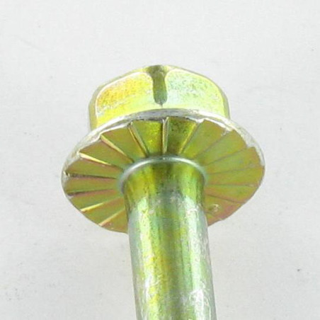 1 x Bolt deltråd Tømrer Sekskantet hoved Flange M16X180 gul zink