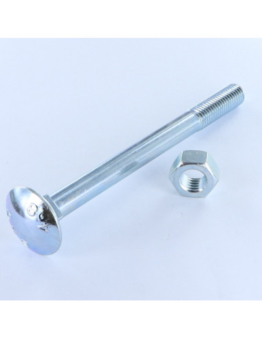 1 x Bolt med møtrik Vognbolt M16X160 delvis...