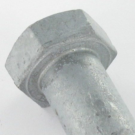 1 x Bolt deltråd Sekskantet hoved M12X40 Klasse 8.8 modstandsdygtig mod korrosion varmgalvaniseret stål ISO PASSE