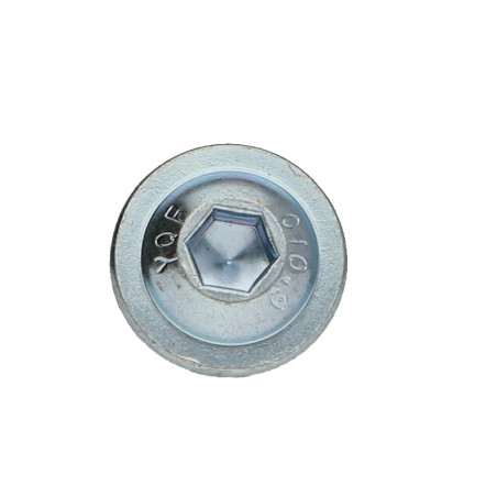 1 x Vis m-hastighed rundt stort hoved Sekskantet hul Flange Sekskantet fatning 4 M6X16 klasse 10.9 ZG+FRF