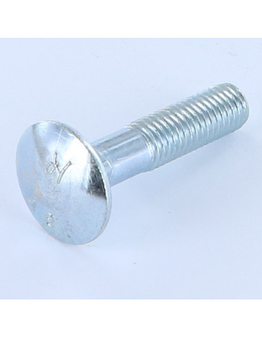 1 x Vognbolt M10X45 delvis gevind elforzinket stål