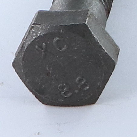 1 x Bolt deltråd Sekskantet hoved M18X65 Klasse 8.8 Rå stål