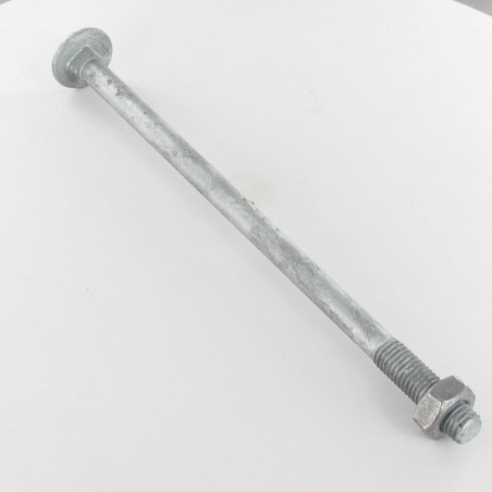 1 x Bolt med møtrik Vognbolt M10X180 delvis gevind modstandsdygtig mod korrosion varmgalvaniseret stål