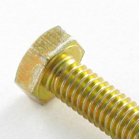 1 x Vis m-hastighed Sekskantet hoved M8X20 Klasse 6.8 gul zink 200 timers saltspray uden rødrust
