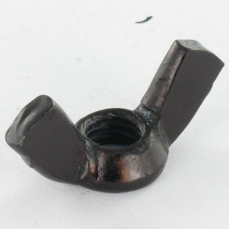1 x Vingemutter M6 amerikansk form sort galvaniseret