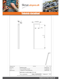 Unbrako nøgle af 2,5 14X56 elforzinket stål 2