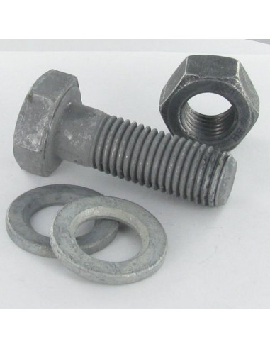 10 x Bolt med møtrik modstandsdygtig M24X90 2...