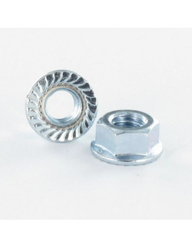 1 x Møtrik Flange med takker M6 CL 8...
