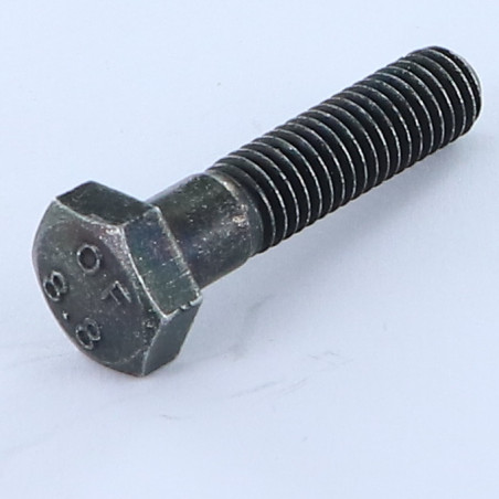 1 x Bolt deltråd Sekskantet hoved M8X40 Klasse 8.8 sort galvaniseret