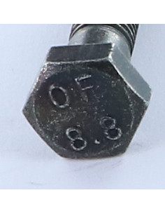 Bolt deltråd Sekskantet hoved M8X40 Klasse 8.8 sort... 2