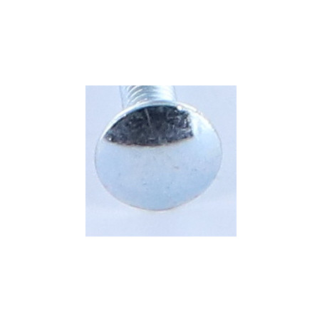 1 x Vognbolt M6X20 Lavt slag 1,5 Hoveddiameter 13,5 elforzinket stål
