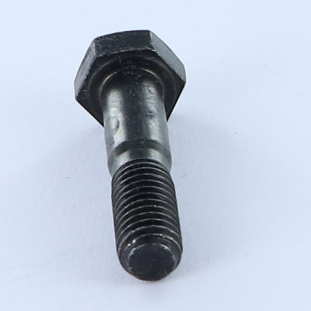 1 x Bolt deltråd Sekskantet hoved M8X35 Gevind 15 Klasse 8.8 sort galvaniseret
