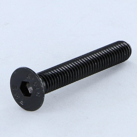 1 x Vis m-hastighed Fladt forsænket sekskantet hoved M8X50 Fuld trÃ¥d klasse 10.9 Sekskantet fatning 5 sort
