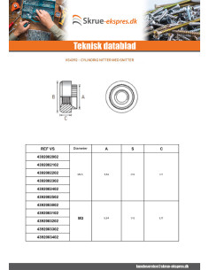 Nittemøtrik cylindrisk M6 Tykkelse materiale 1,2 mm... 2