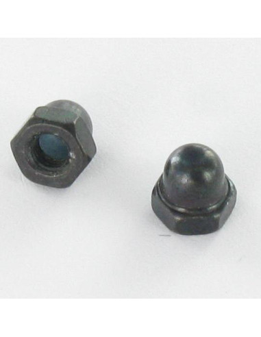 1 x Hattemøtrik M3 sort galvaniseret