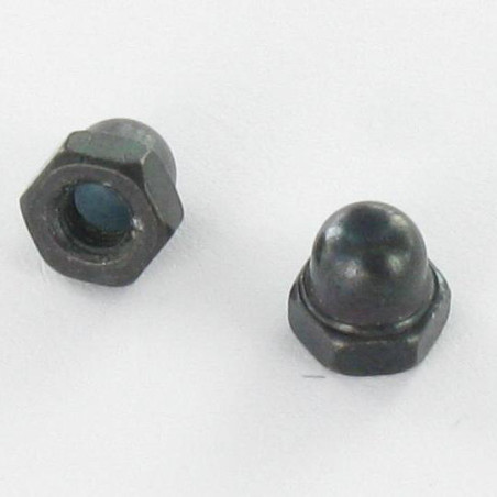1 x Hattemøtrik M3 sort galvaniseret