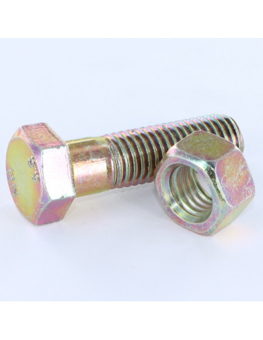 1 x Bolt med møtrik Sekskantet hoved M8X130...