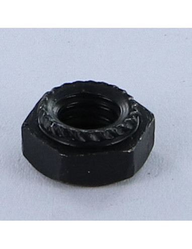 1 x Sekskant plademøtrik sort galvaniseret M6...