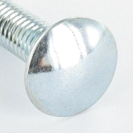 1 x Vognbolt M12X35 Lavt slag 3,5 Klasse 8.8 elforzinket stål 96 timers timers saltspray uden hvidrust