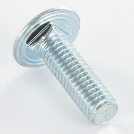 1 x Vognbolt M12X35 Lavt slag 3,5 Klasse 8.8 elforzinket stål 96 timers timers saltspray uden hvidrust