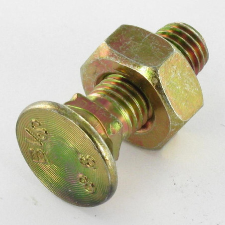 1 x Pløvebolt Forsænket firkantet hoved M10X50 Klasse 8.8 gul zink
