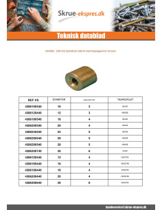 Møtrik cylindrisk Gevind trapezformet Højre 30X6 BRONZE 2