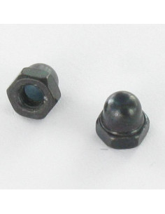 Hattemøtrik M6 sort galvaniseret