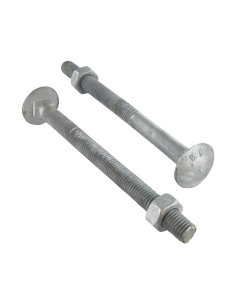 Bolt med møtrik Vognbolt M12X220 Gevind 100 Klasse 6.8...