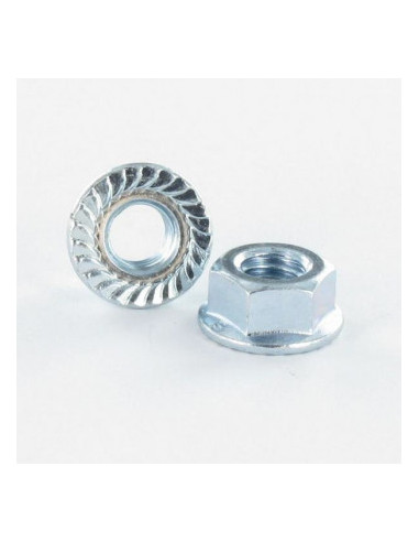 1 x Sekskantmøtrik Flange med hakket krave M12...