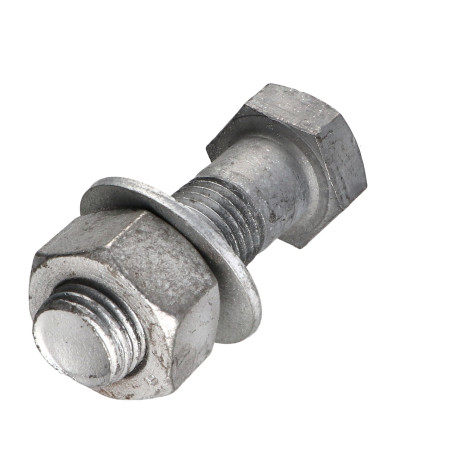1 x Bolt med møtrik Sekskantet hoved M22X70+RD. M22X45X3X M Klasse 8.8 modstandsdygtig mod korrosion varmgalvaniseret