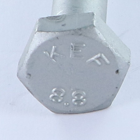 1 x Bolt deltråd Sekskantet hoved M12X320 Gevind 110 Klasse 8.8 modstandsdygtig mod korrosion varmgalvaniseret stål