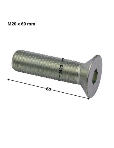 1 x Vis m-hastighed Fladt forsænket sekskantet...