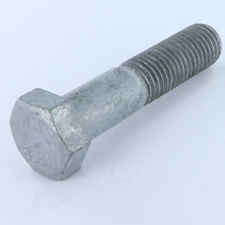 1 x Bolt deltråd Sekskantet hoved M12X100 Klasse 8.8 modstandsdygtig mod korrosion varmgalvaniseret stål oversized