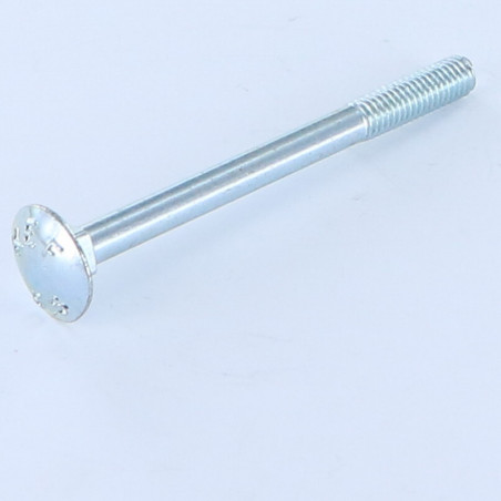 1 x Vognbolt M6X65 delvis gevind elforzinket stål