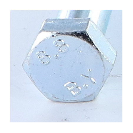 1 x Bolt deltråd Sekskantet hoved M18X60 Klasse 8.8 elforzinket stål