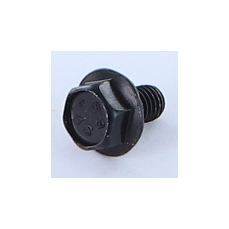 1 x Vis m-hastighed Sekskantet hoved M8X20 Flange med hakket krave Klasse 8.8 sort galvaniseret