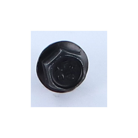 1 x Vis m-hastighed Sekskantet hoved M8X20 Flange med hakket krave Klasse 8.8 sort galvaniseret