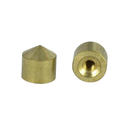 1 x Rosette kegleformet Messing 20 gevind blindt hul M4